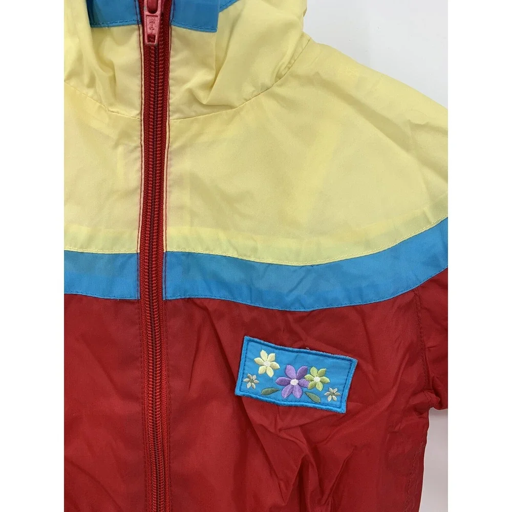 Vintage JC Penney Girl's Lined Windbreaker ColorBlock Size 4 Peplum Hem
